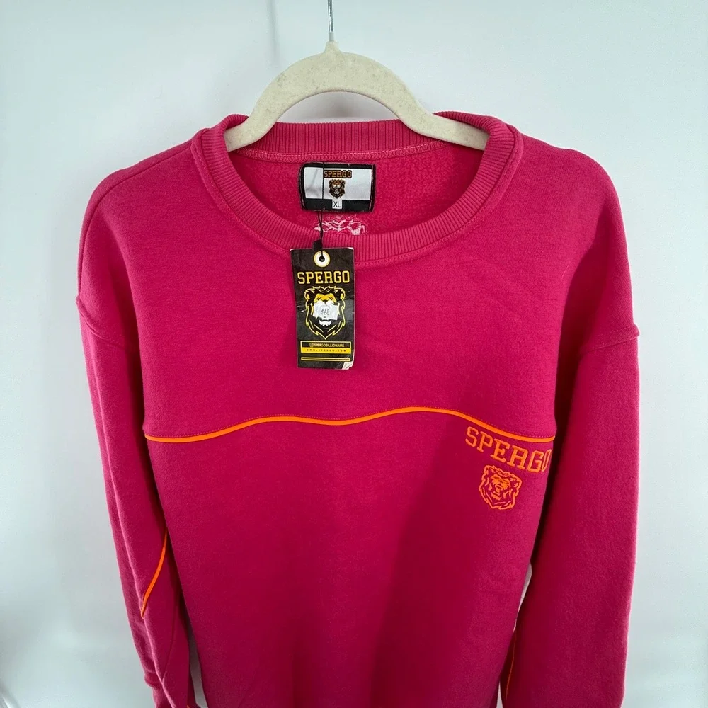 SPERGO Billionaire Pink Orange Crewneck Sweatshirt XL NWT Unisex Streetwear Logo
